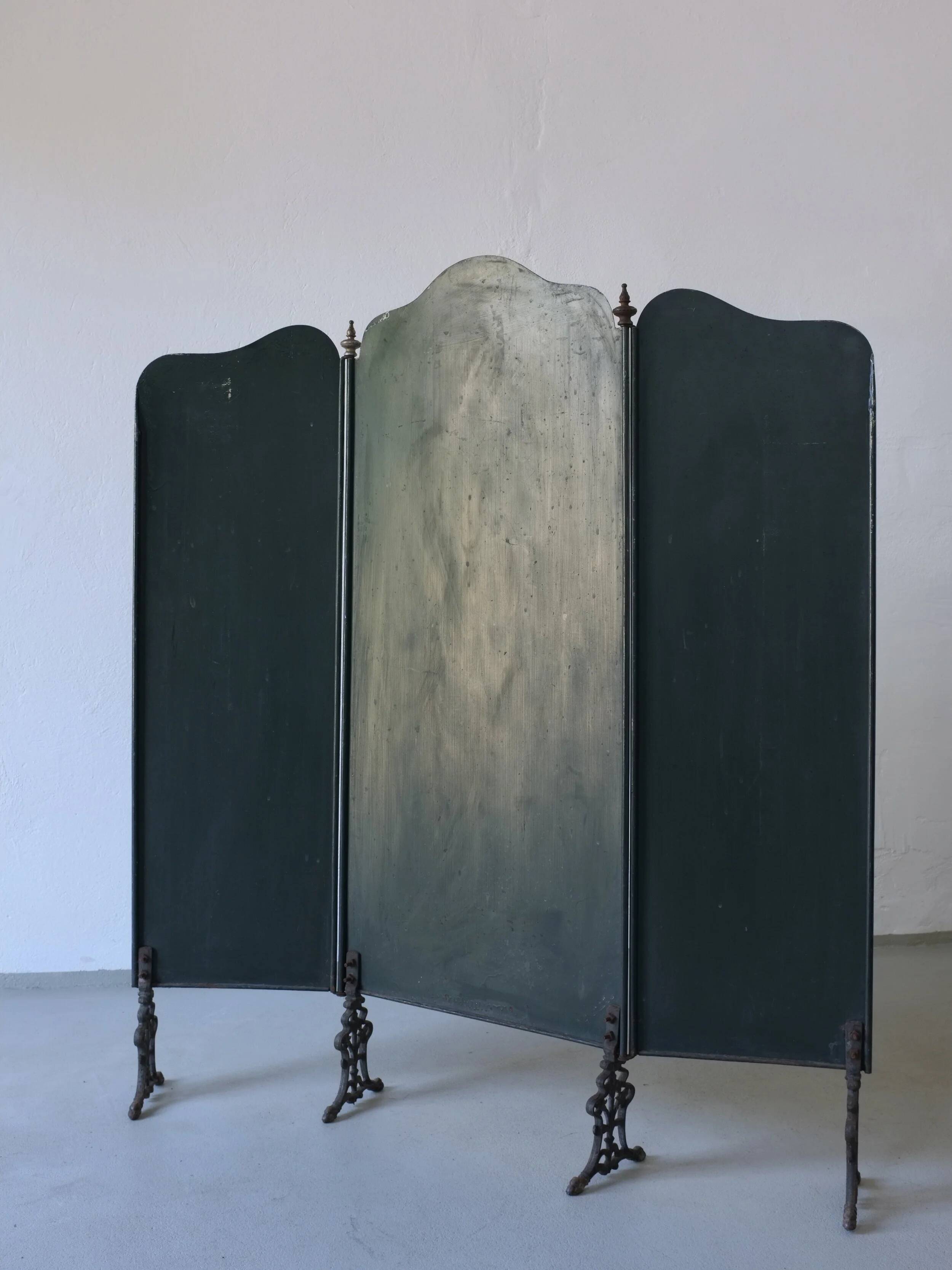 Art Nouveau hand-painted fireplace screen | 1920s