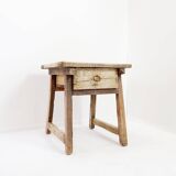 Rustic side table with drawer