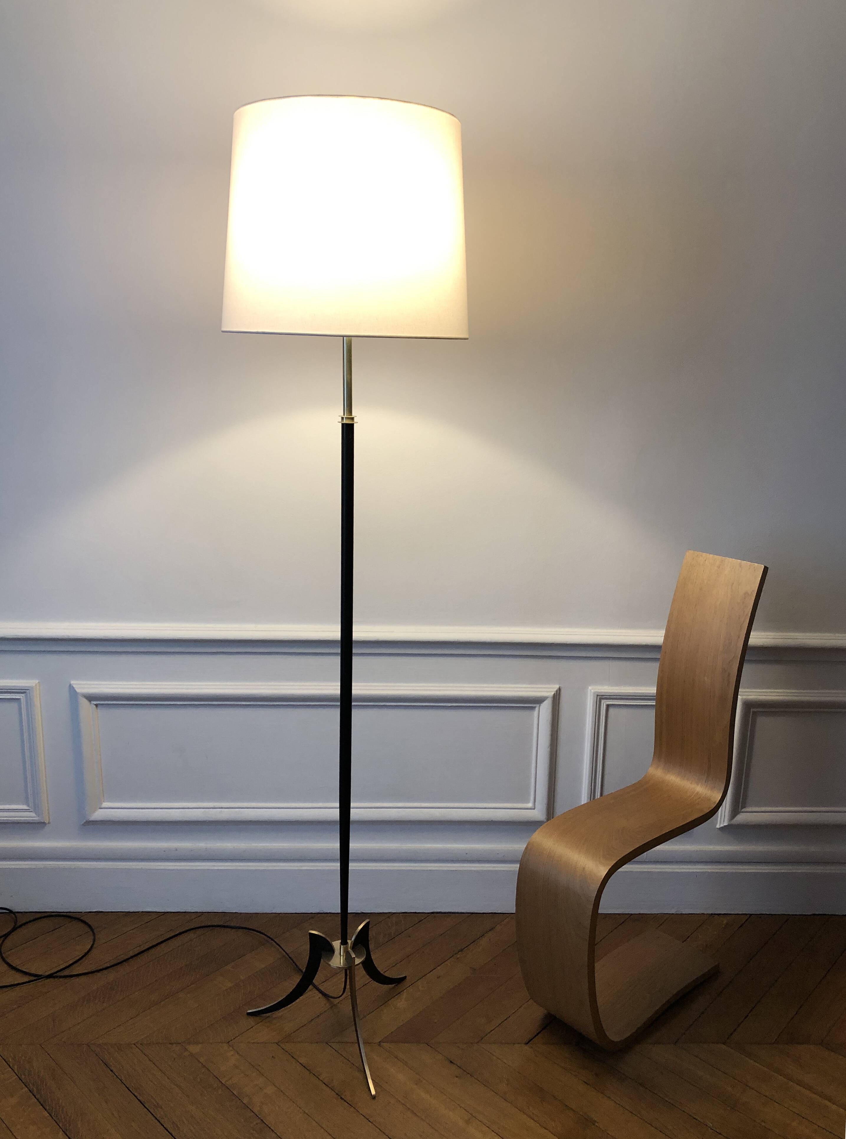 Lunel style tripod floor lamp from the 1950s - 1960s.
