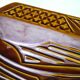Dish Digoin fish relief 61cm khaki brown