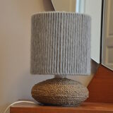 Rafia and wool lamp