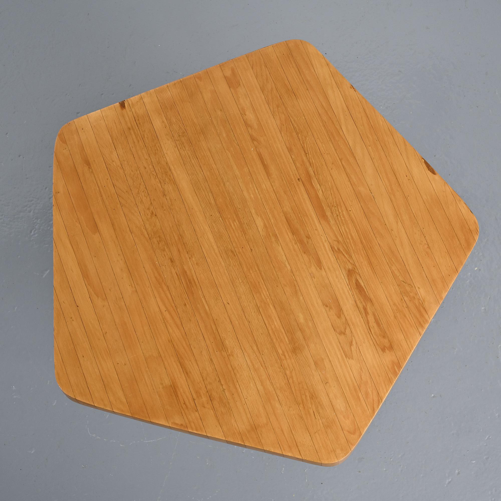 Pentagonal table of Arcs, Charlotte Perriand around 1973