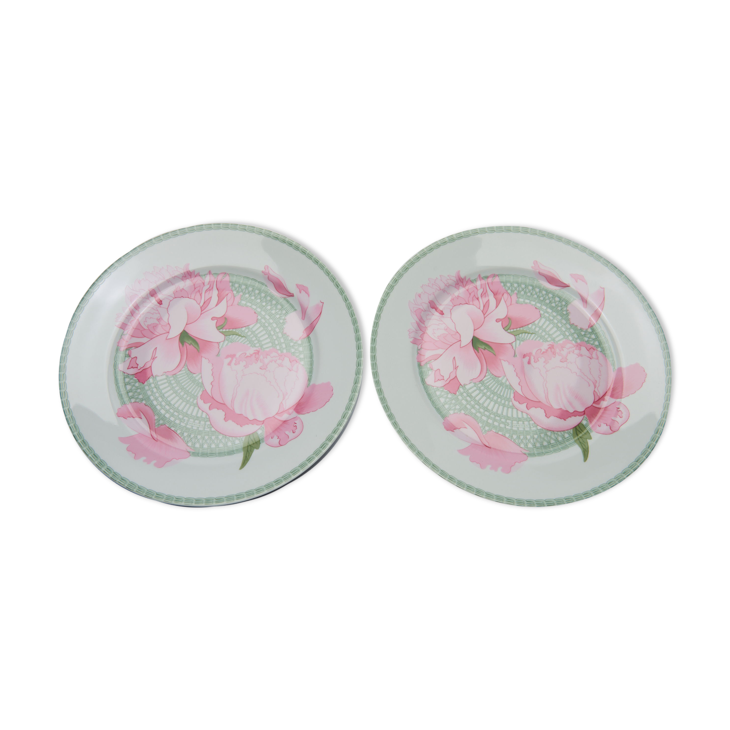 2 plates Hermès Peonies 27cm