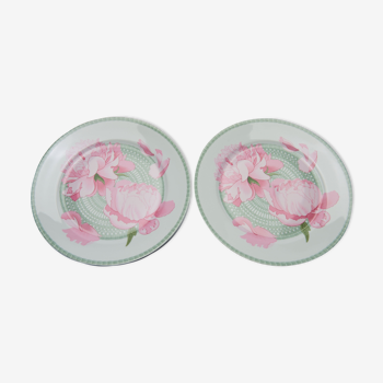 2 plates Hermès Peonies 27cm