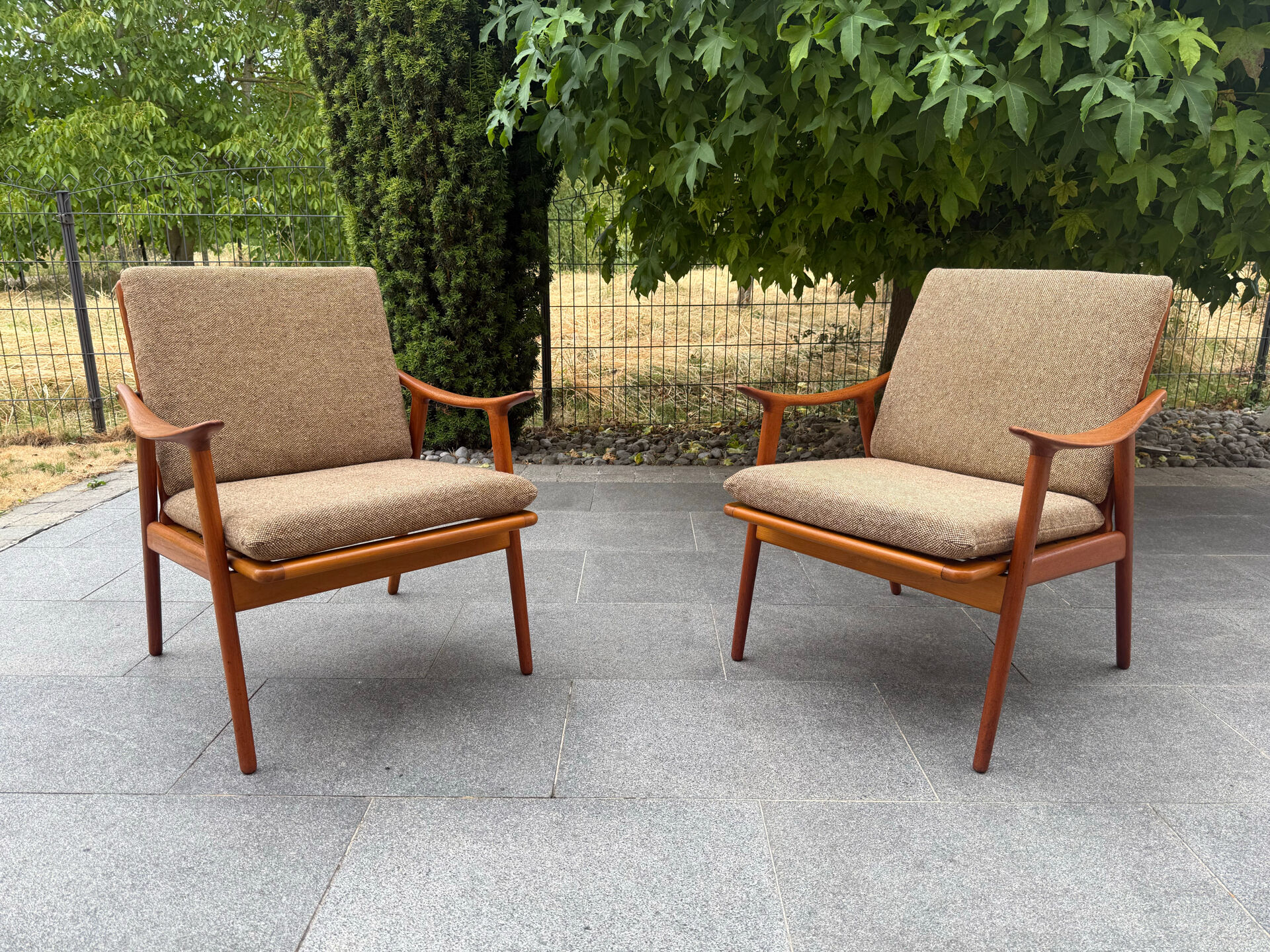 2 Scandinavian armchairs Fredrik Kayser 1960