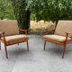 2 Scandinavian armchairs Fredrik Kayser 1960