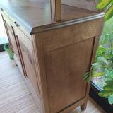 Art Deco two-body sideboard in natural chestnut.