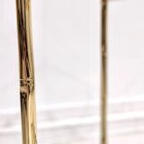 Golden metal dessert with tinted glass tops