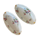 Lot de 2 raviers fleuris en porcelaine de Limoges