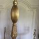 Freestanding brass coat rack
