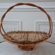 Vintage rattan fruit basket 70s
