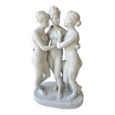 Sculpture en Biscuit de Porcelaine les 3 Grâces - Hertwig & Co