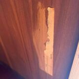 Vintage teak desk: double sided