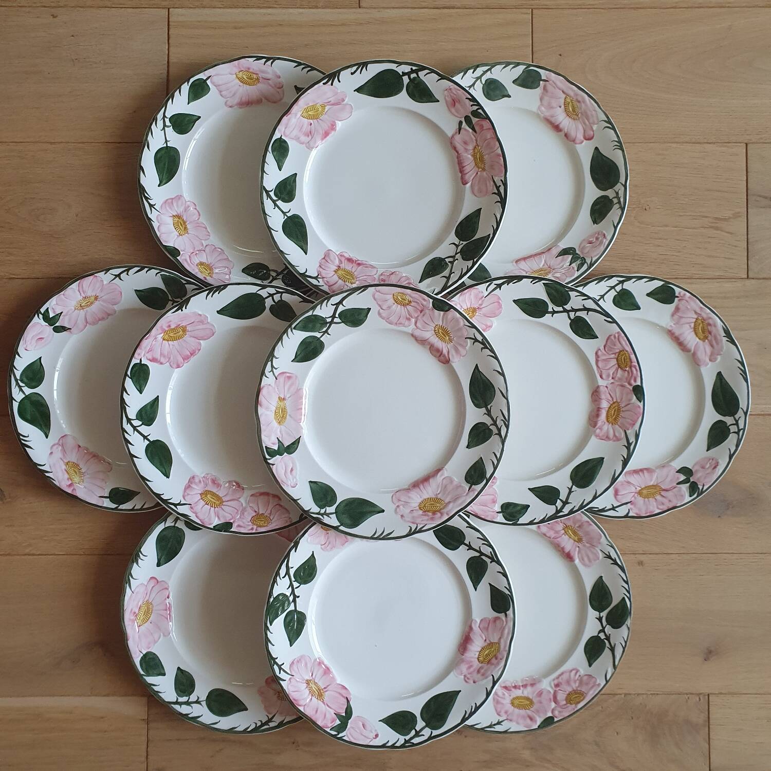 12 flat plates Villeroy and Boch Wild Rose