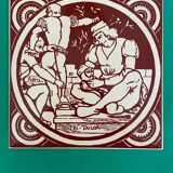 Set of 5 John Moyr Smith 15×15cm tiles – collector's items