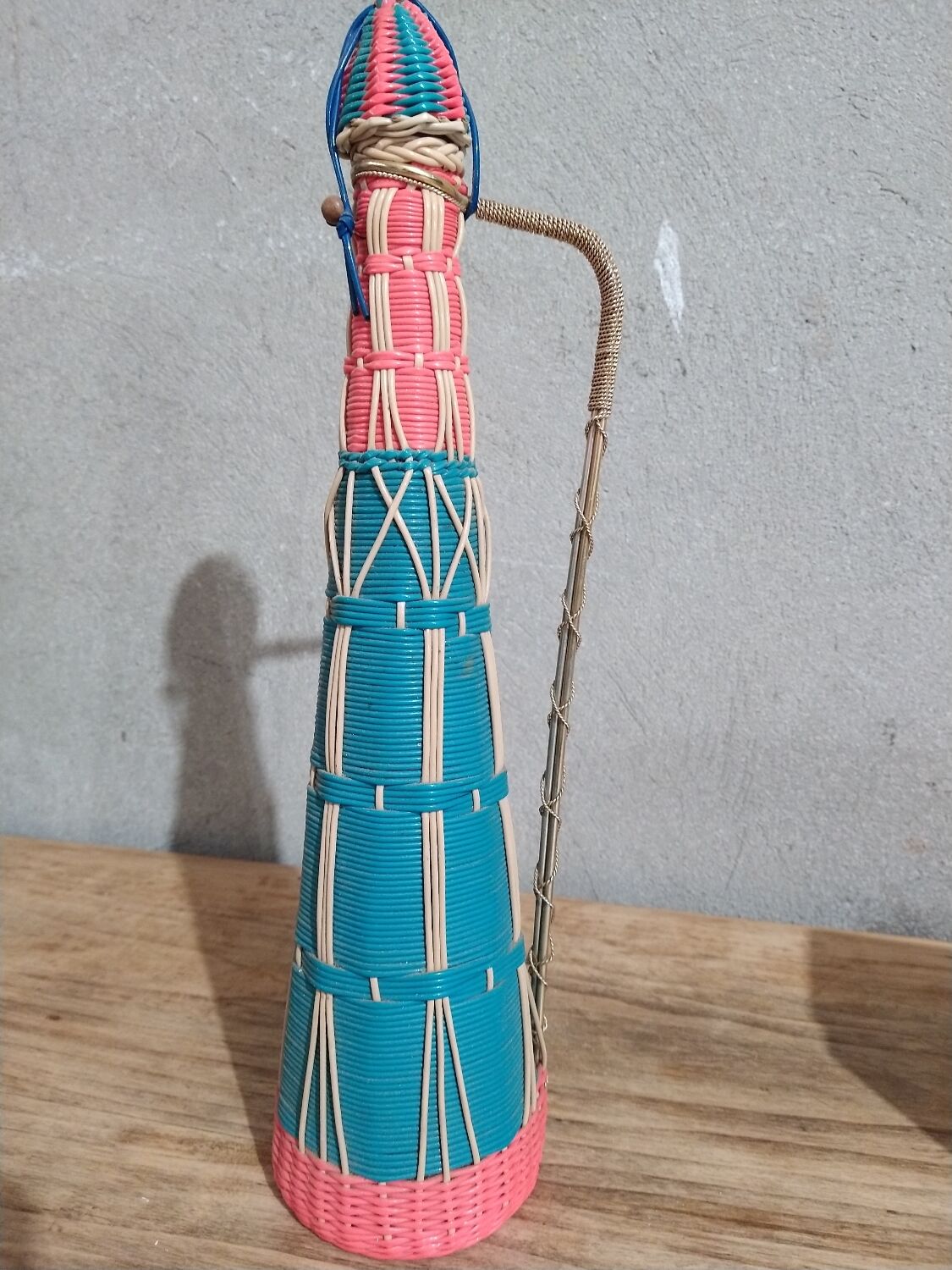 Vintage scoubidou bottle