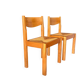 Pair of solid elm chairs with straw – Maison Regain, here