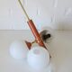 Lustre Spoutnik vintage suspendu Space Age orange rétro éclairage de plafond