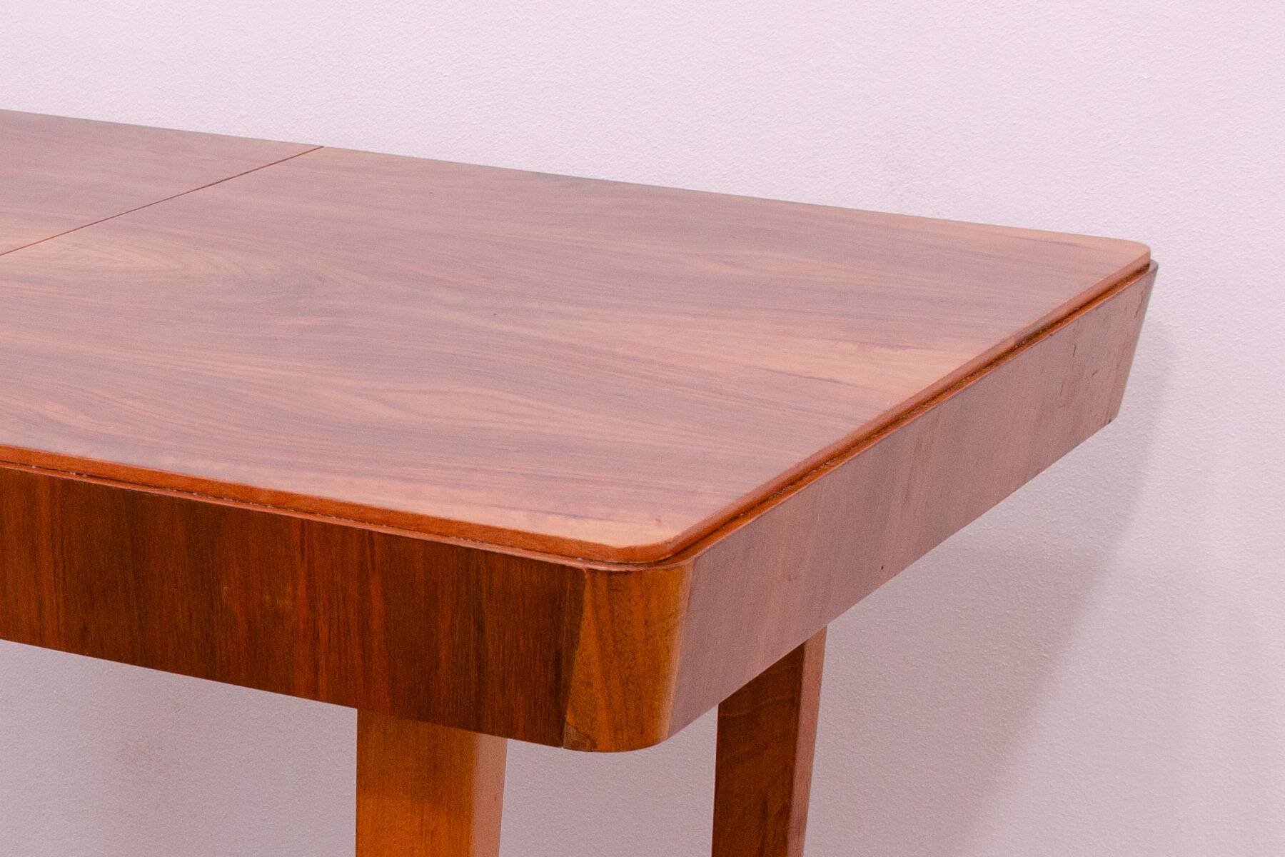 Mid century walnut folding dining table by Setona, 1950s, Czechoslovakia