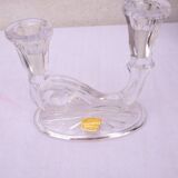 west Germany double glass candle holder