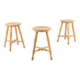 Danish Beech Stool, c.1960