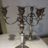 Chandelier en métal argenté