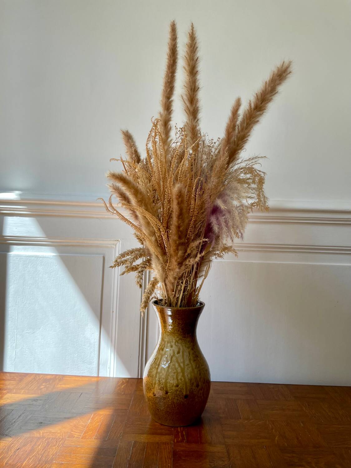 Glazed stoneware vase