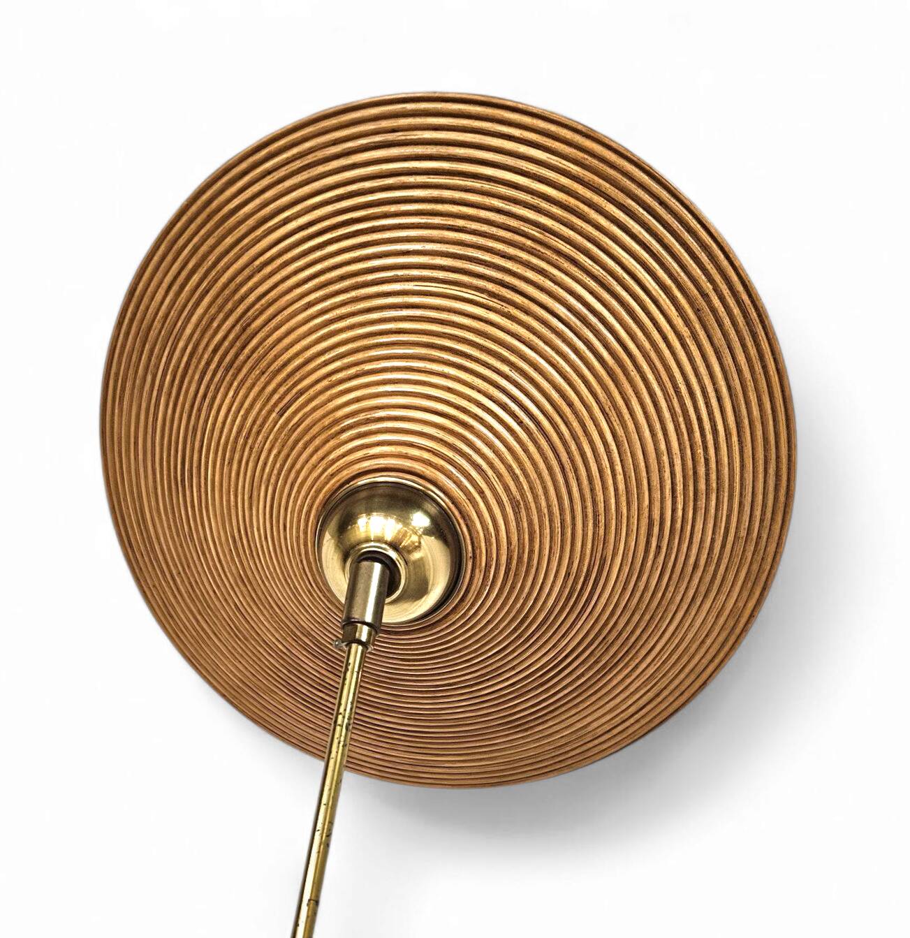 Pencil reed / split reed / floor lamp 1960s / fishing rod lamp