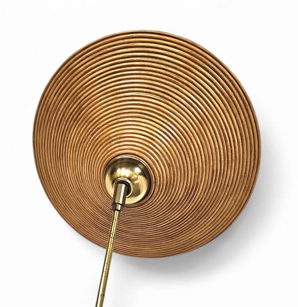 Lampe à crayon / lampe à roseau fendu / lampadaire années 1960 / lampe à canne à pêche