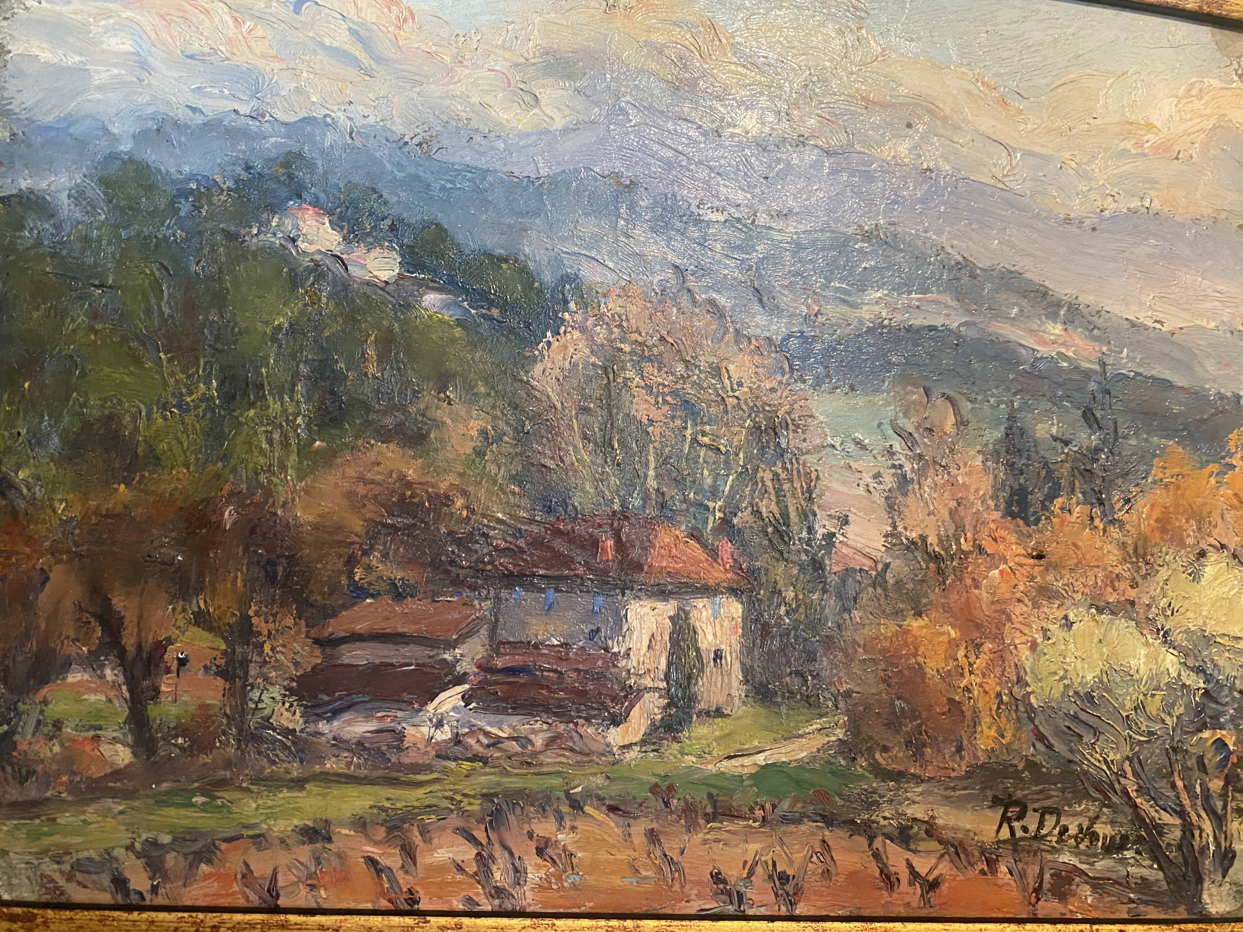 Provencal painter painting Devouassoux