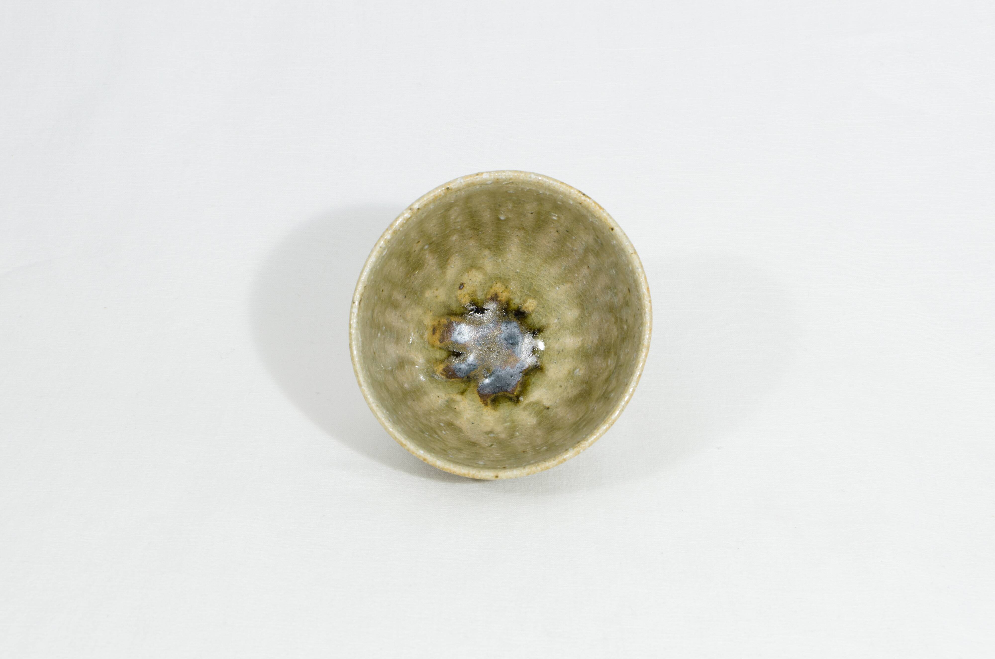 3 chawans (tea bowl) by master ceramicist yoshinari mitsuboshi of koya-san - japan - periode heisei