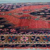 Antique hand-woven persian maslaghan rug, 1920s 254x135cm