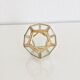 Vintage glass and brass jewelry box