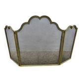 Fire screen, spark guard for fireplace "made in Italy" 3 panels in brass 70