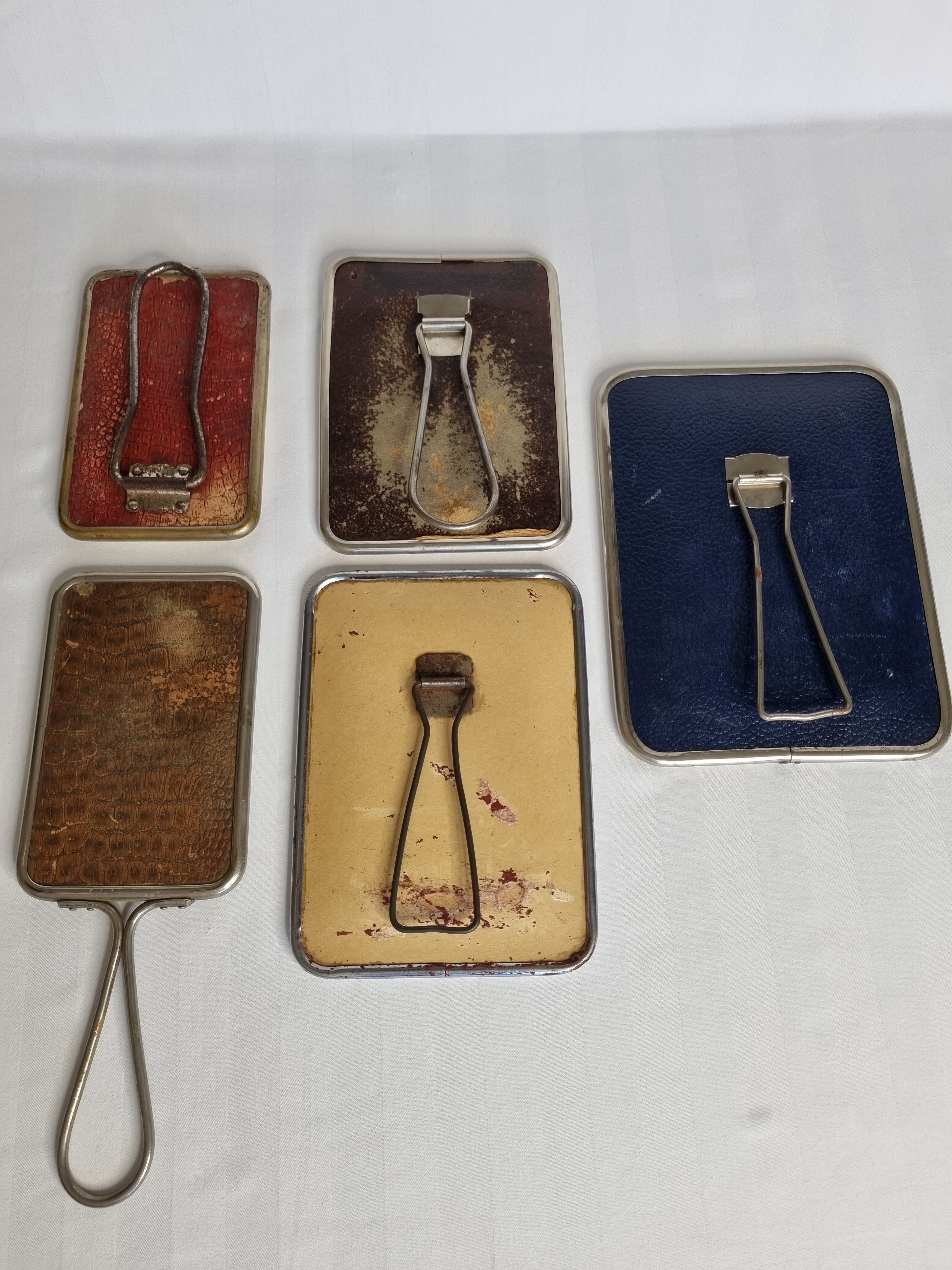 Set of five barber mirrors to install or hang