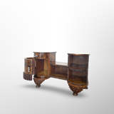 Italian art deco walnut console table, 1930s.