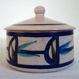 Decorative pot with ceramic lid signed MP