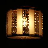 Crystal Glass and Brass Pendant by Jablonecké Sklárny