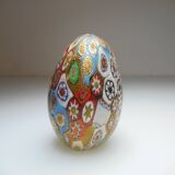Murano Millefiori egg paper press golden powder