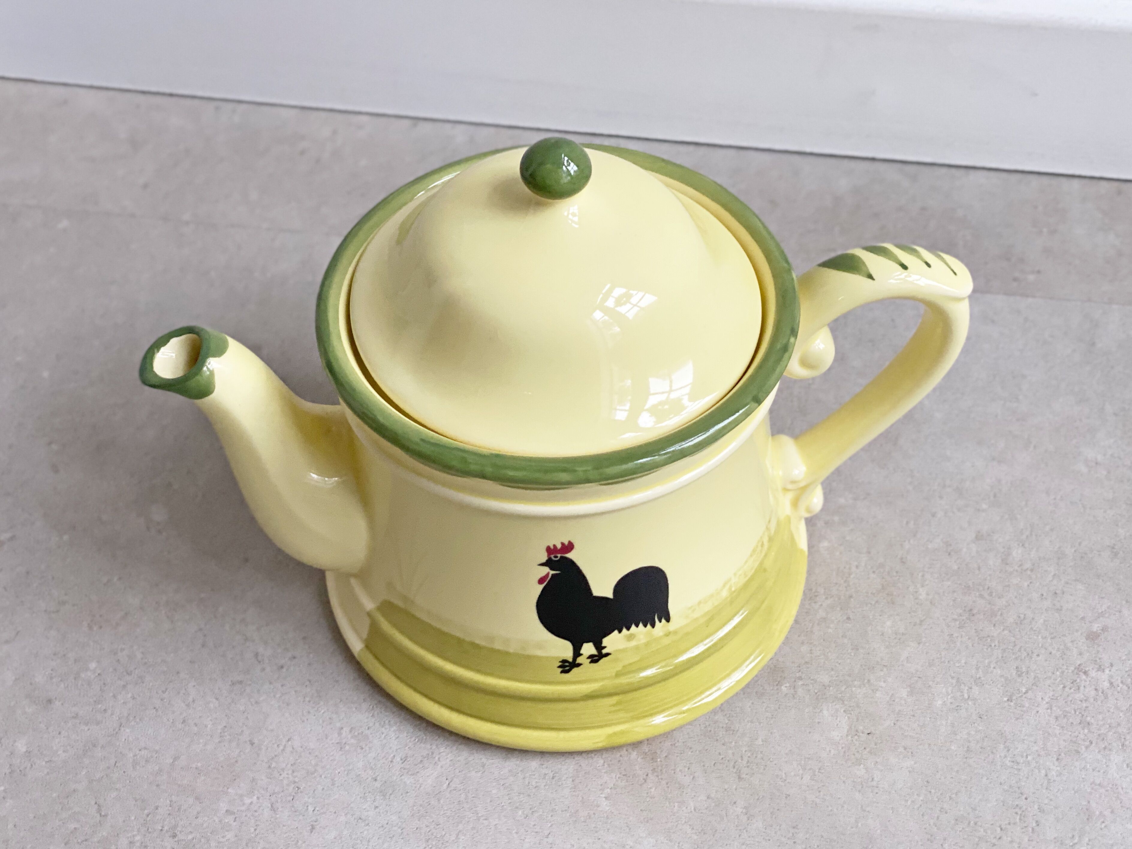 Zeller rooster and hen teapot, coffee pot, vintage ceramic tableware