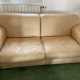 Sofa 2 places light leather DeSede