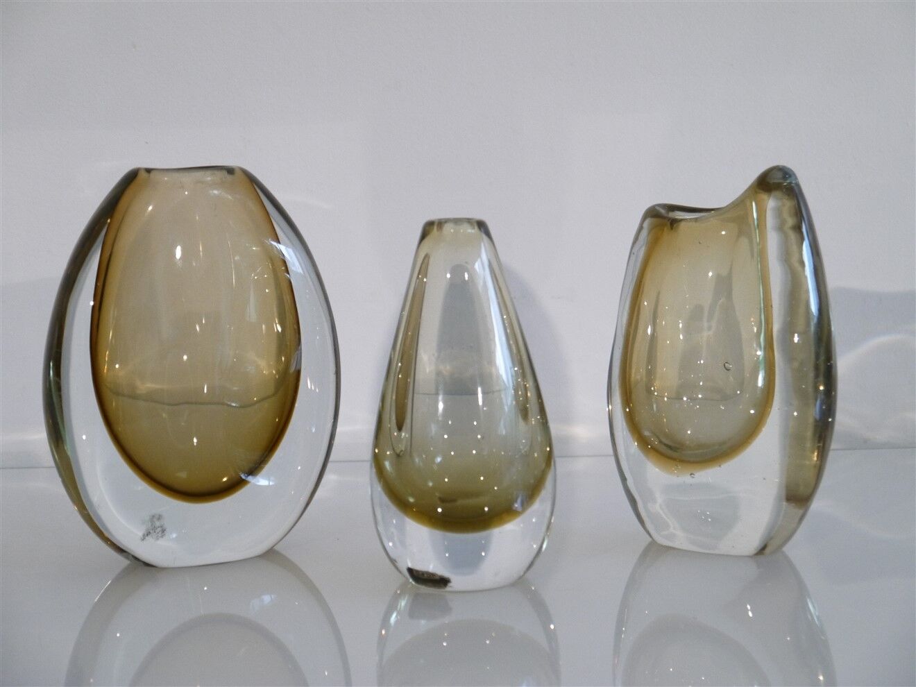 Set of Scandinavian glass vases by Gunnar Nylund 1950