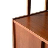 Scandinavian bookcase with storage compartment