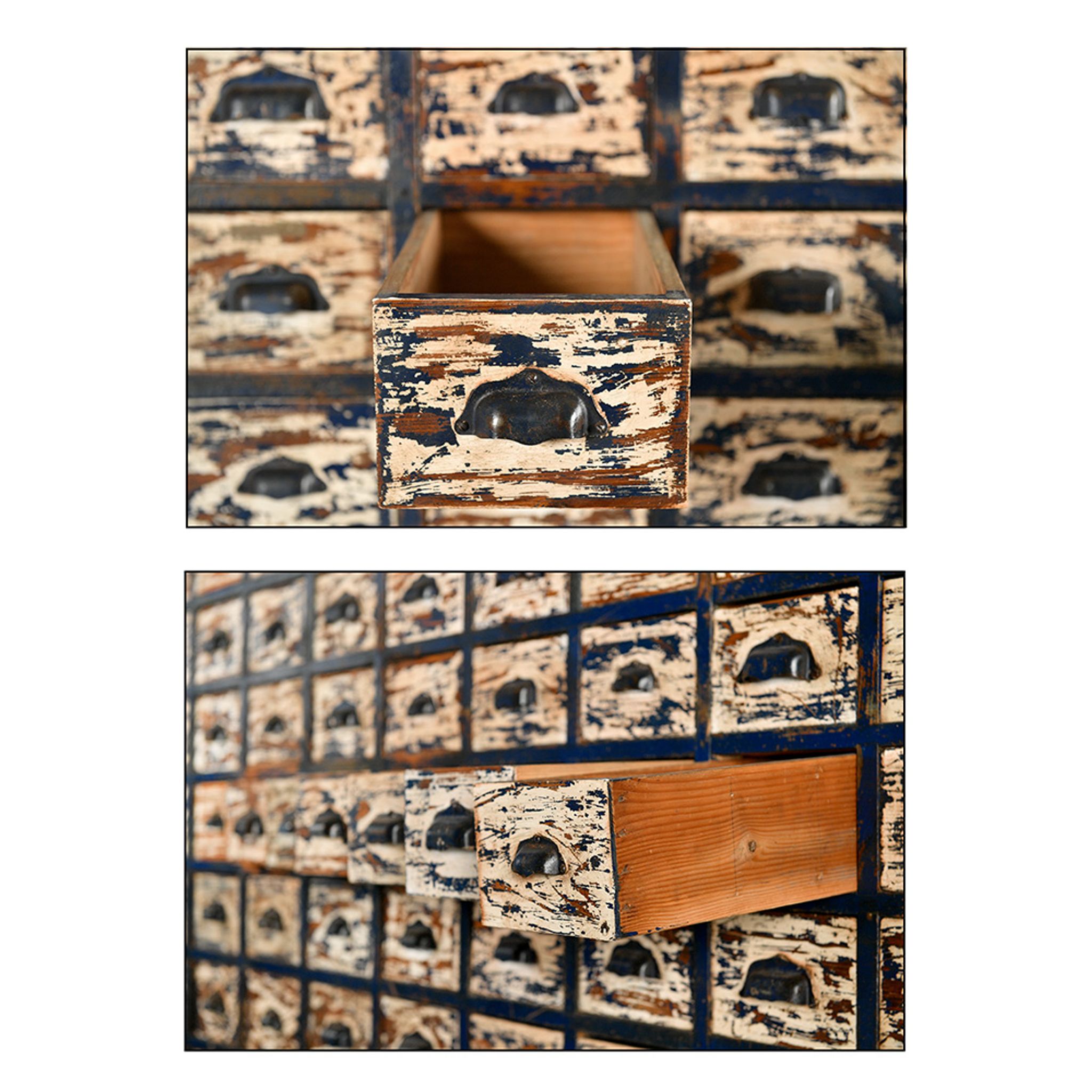 Meuble d’atelier en bois à 204 tiroirs