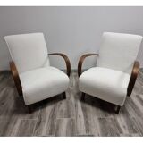 Paire de fauteuils restaurés par Jindrich Halabala