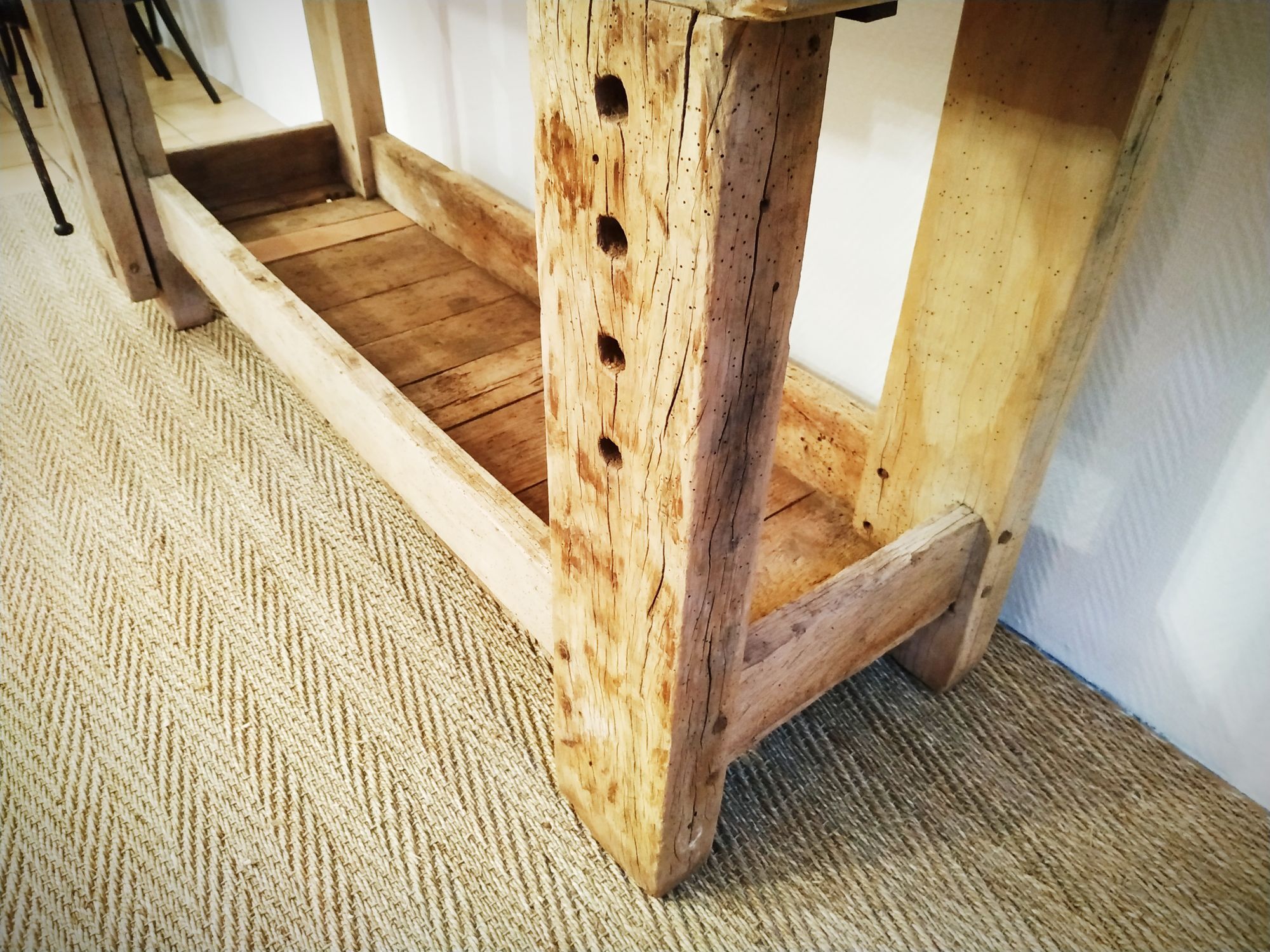 Old beech workbench 205 cm