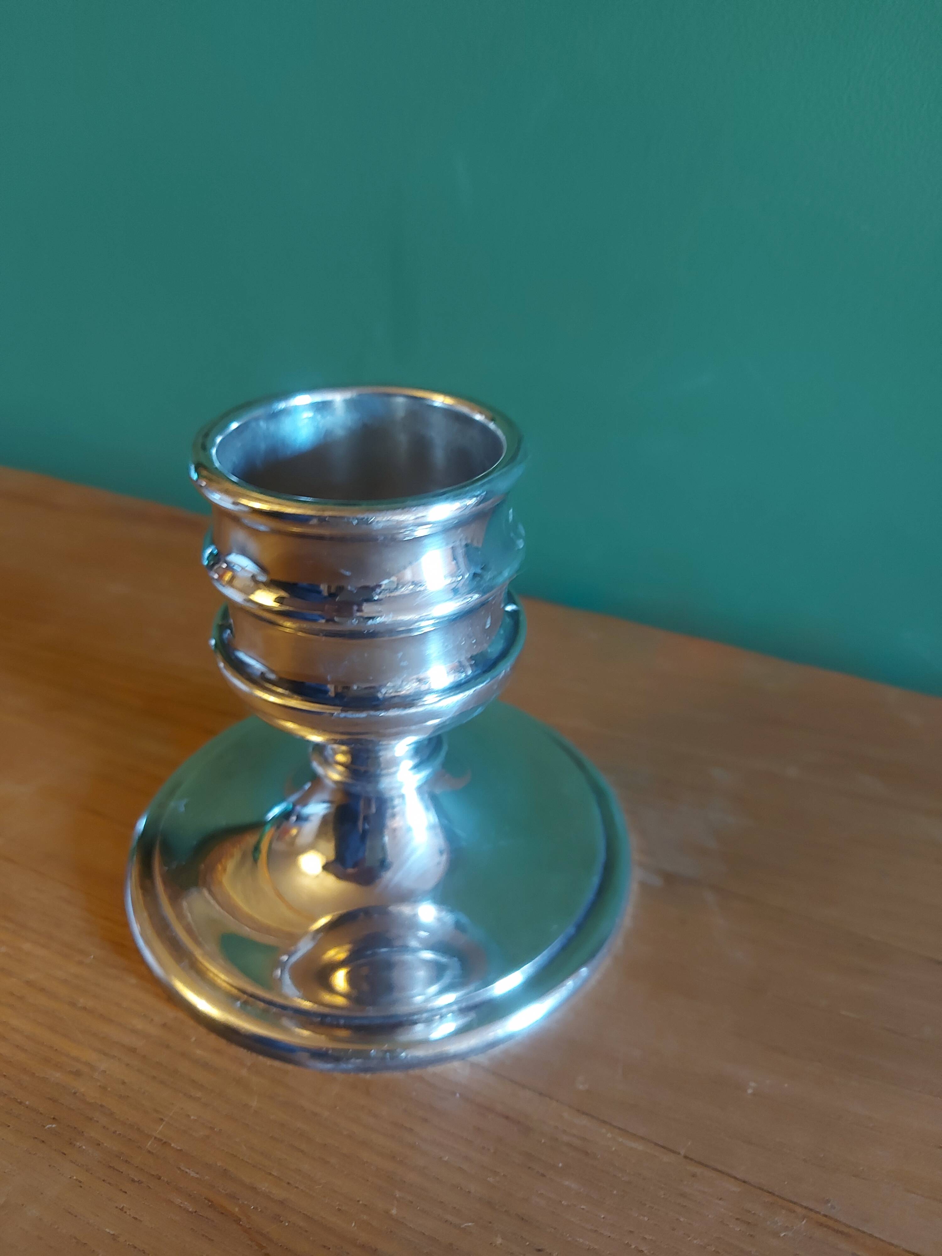 Silver metal design candle holder