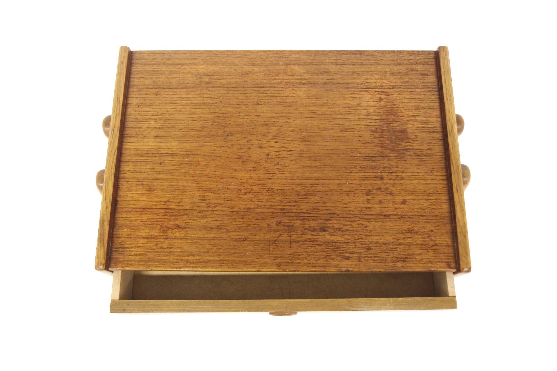 Scandinavian teak and oak bedside table, Sweden, 1960