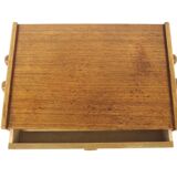 Scandinavian teak and oak bedside table, Sweden, 1960