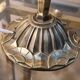 Art Deco lamp, with pretty yellow tulip in glass paste